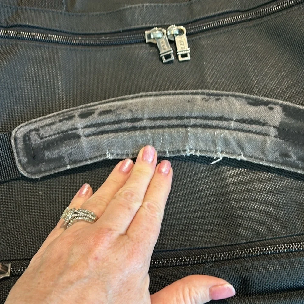 TUMI Alpha Black Ballistic expandable Laptop Business Briefcase
